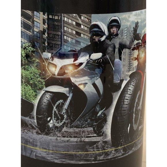 Michelin Man Black Coffee Mug Pilot Road Motorcycle Tire Advertisement 4.5” - Picture 9 of 10